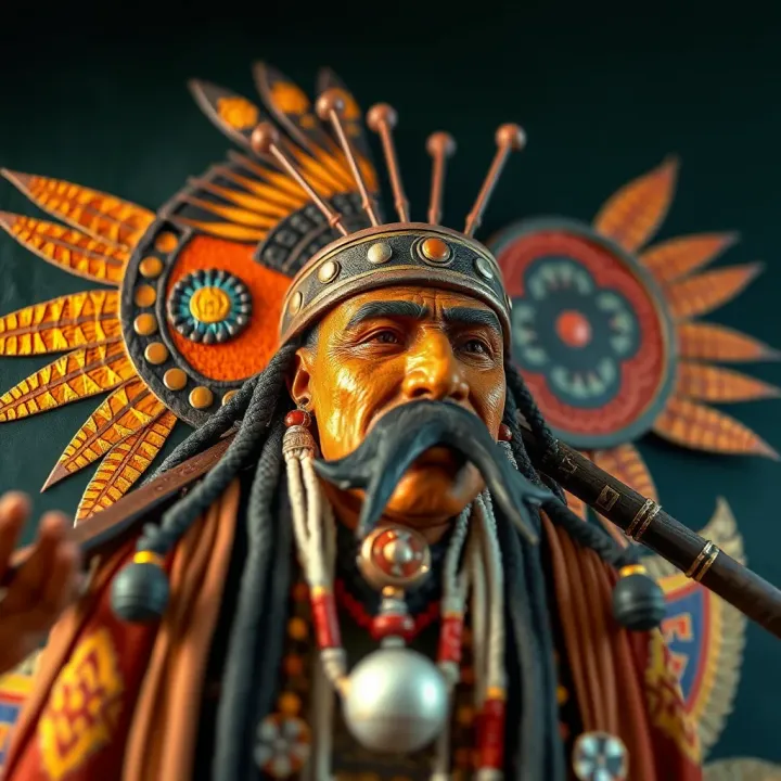 Artwork symbolizing the cultural identity and community significance of Aboriginal King Billy