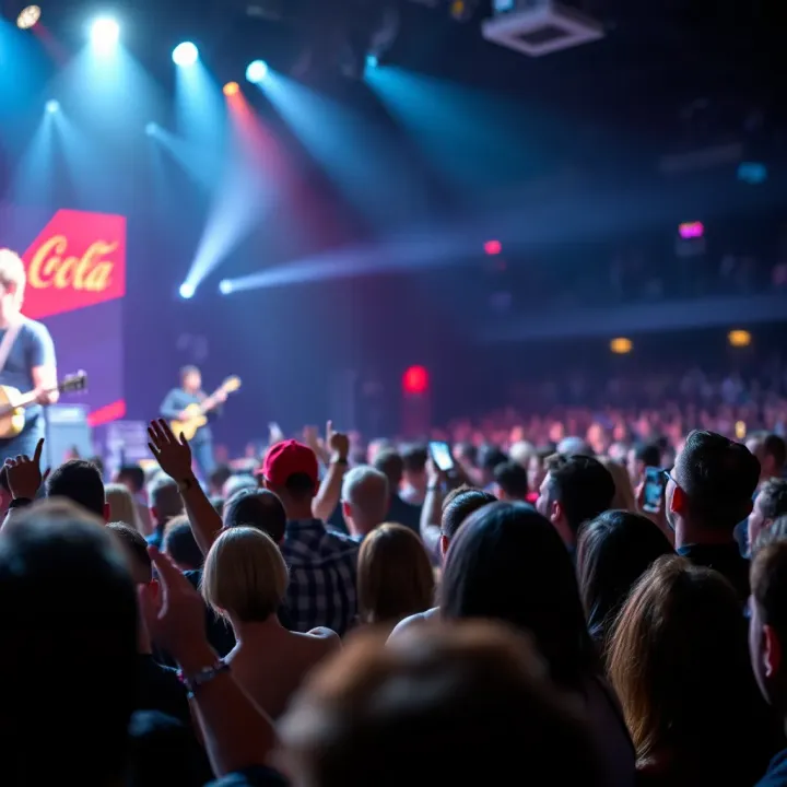 Concert crowd engaging enthusiastically during King Billy's live show of 'Coke Bottle'