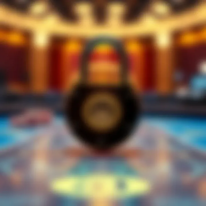 Secure digital padlock symbolizing online casino safety