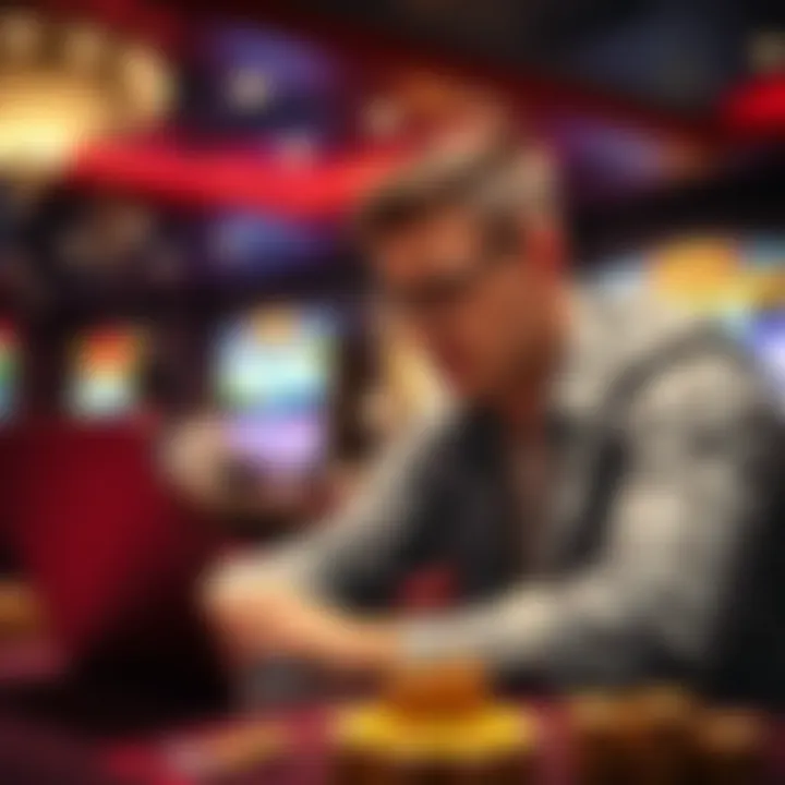 Australian player using laptop to claim casino bonuses online safely