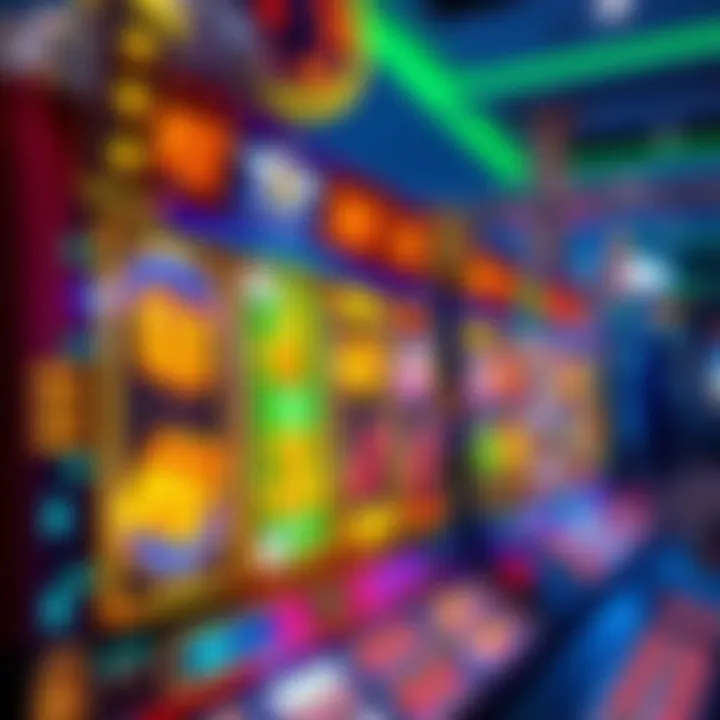 Colorful online pokies reels displaying various symbols and bonus features on a digital casino interface