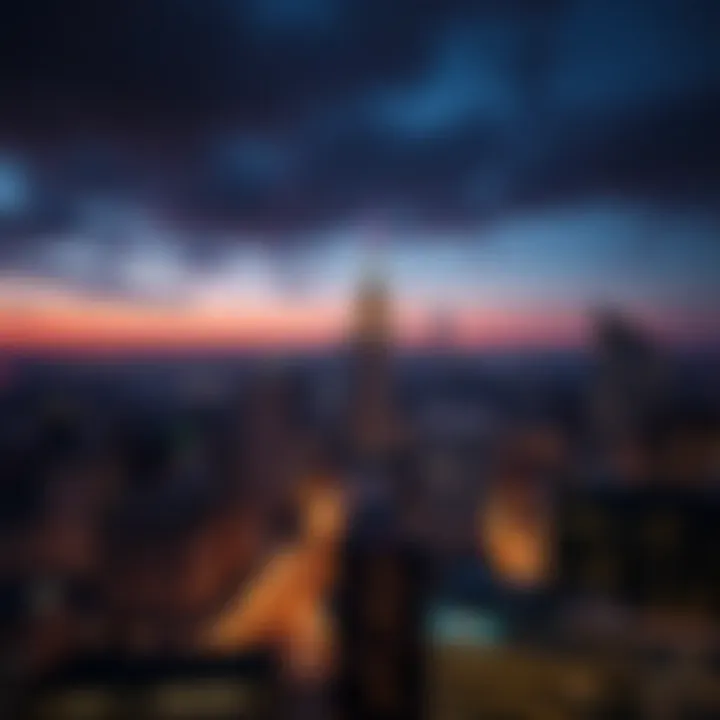 Fictional cityscape at night symbolizing the crime and thriller setting of Billy Summers
