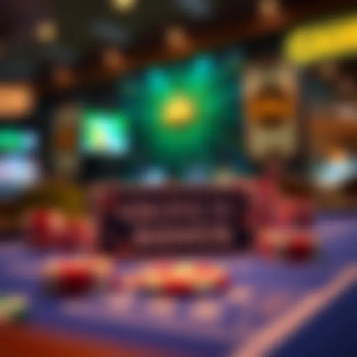 Graphic showing casino chips and a bonus voucher on a digital gaming table