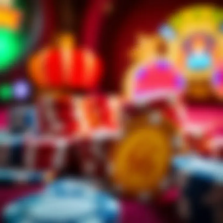 Bright casino tokens and chips symbolizing savings and enhanced gameplay with coupons