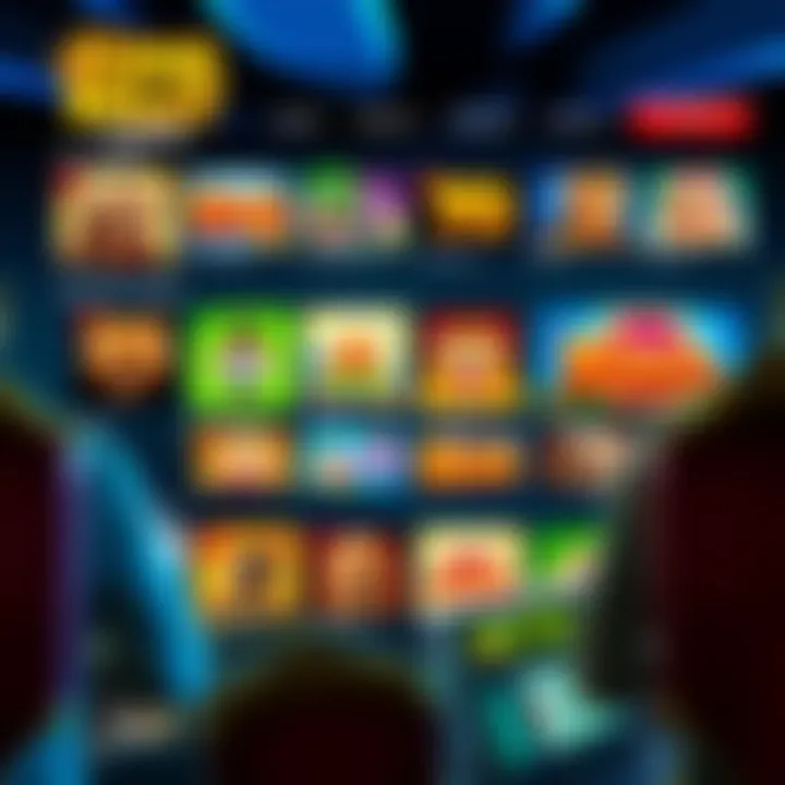 Vibrant online casino interface showcasing diverse game categories and user-friendly navigation