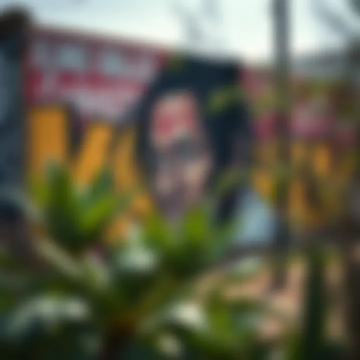 Graffiti mural depicting King Billy Cokebottle symbolizing Indigenous representation in Australian hip-hop