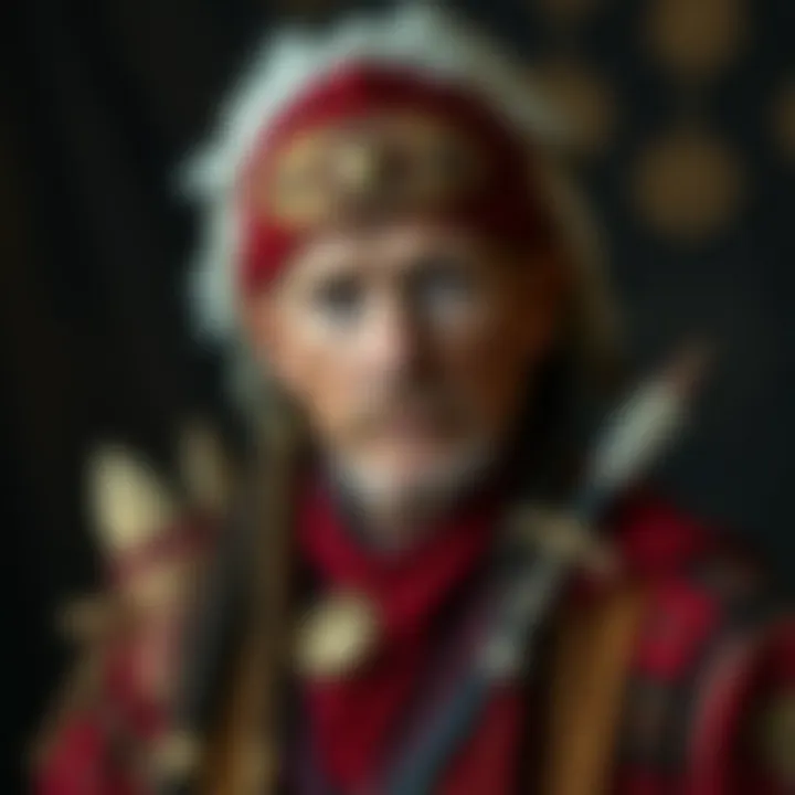Land King Billy Character Portrait Portrait illustration of Land King Billy highlighting traditional attire and symbolic elements