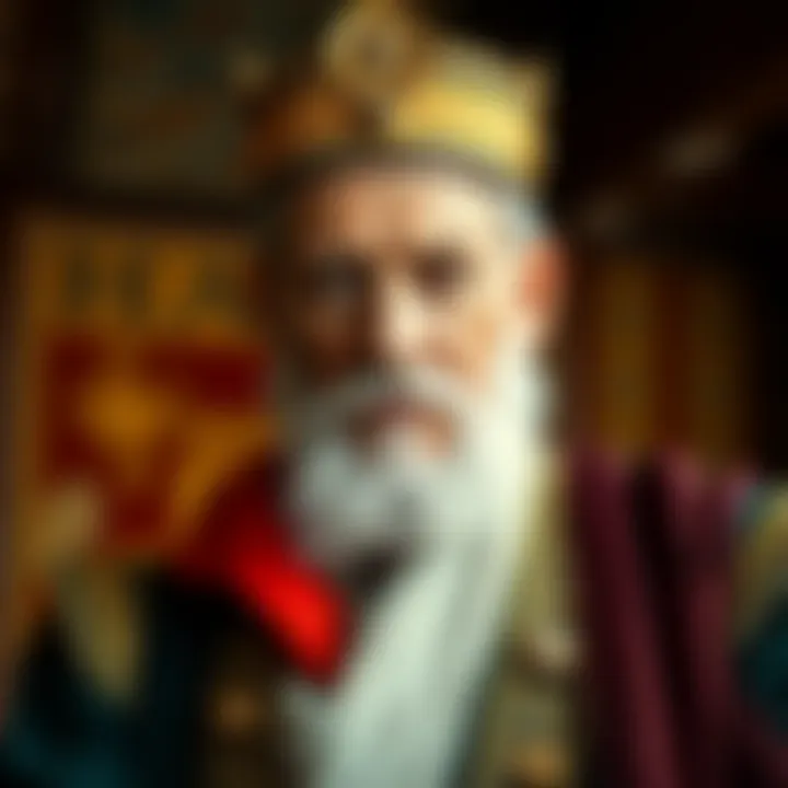 Portrait of King Billy in Traditional Attire Portrait of King Billy showcasing traditional attire and dignified expression