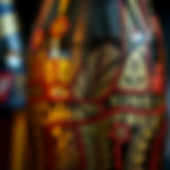 Close-up of intricate markings on Briggs King Billy Coke Bottle reflecting Indigenous Australian heritage
