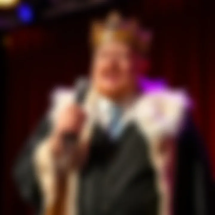 King Billy Cokebottle Performing Stand-Up Comedy Portrait of King Billy Cokebottle performing stand-up comedy on stage