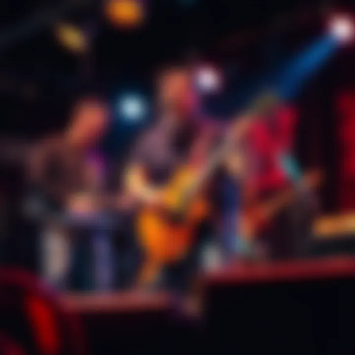 King Billy Band Live Performance Capturing Their Unique Sound King Billy Band performing on stage with traditional instruments and vibrant lighting