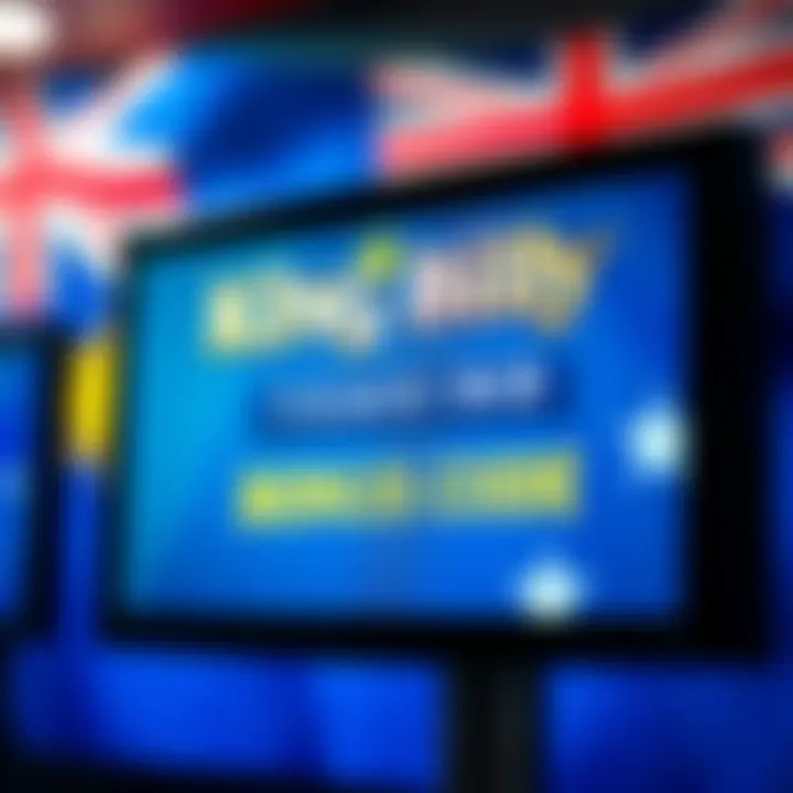 King Billy casino bonus code on a digital screen with Australian flag background