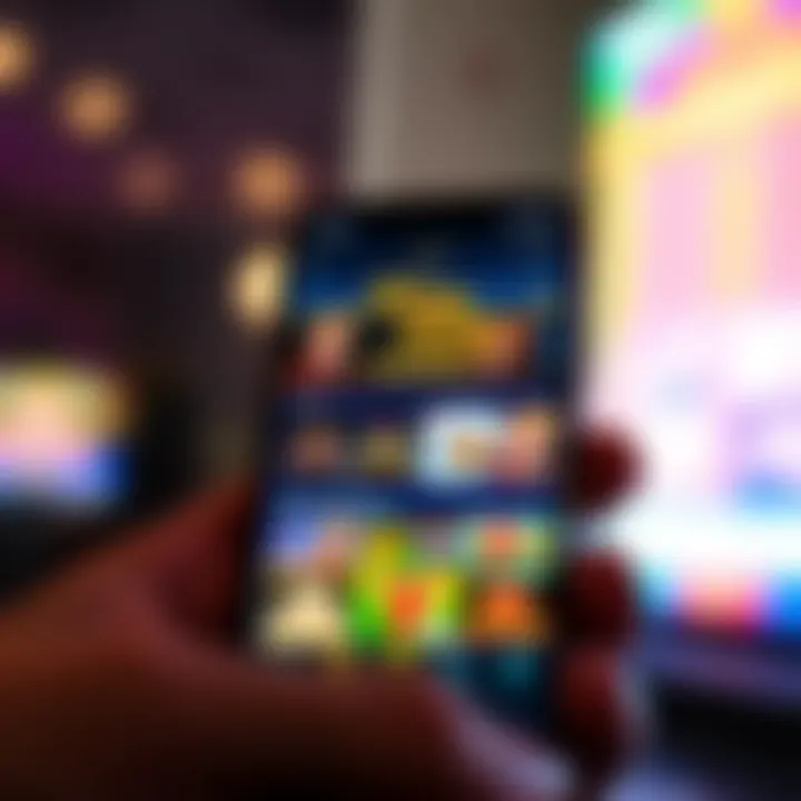 Mobile phone displaying King Billy Casino app interface with vibrant game selection