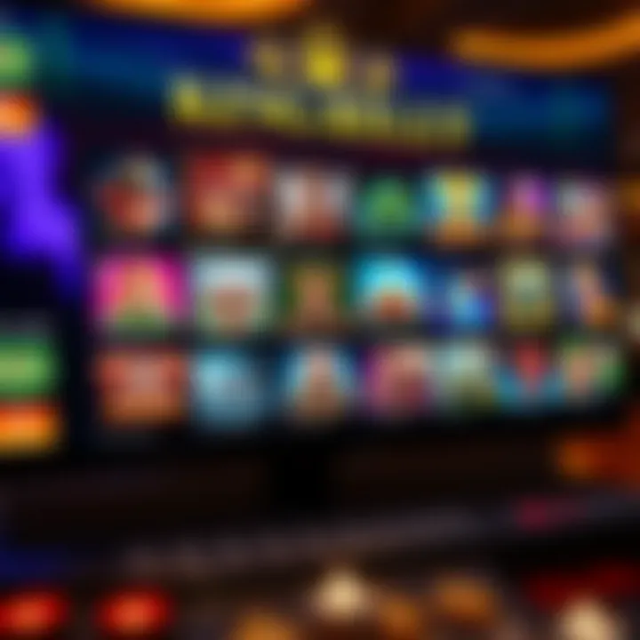 Online casino interface showing a variety of slot and table games for Australian players