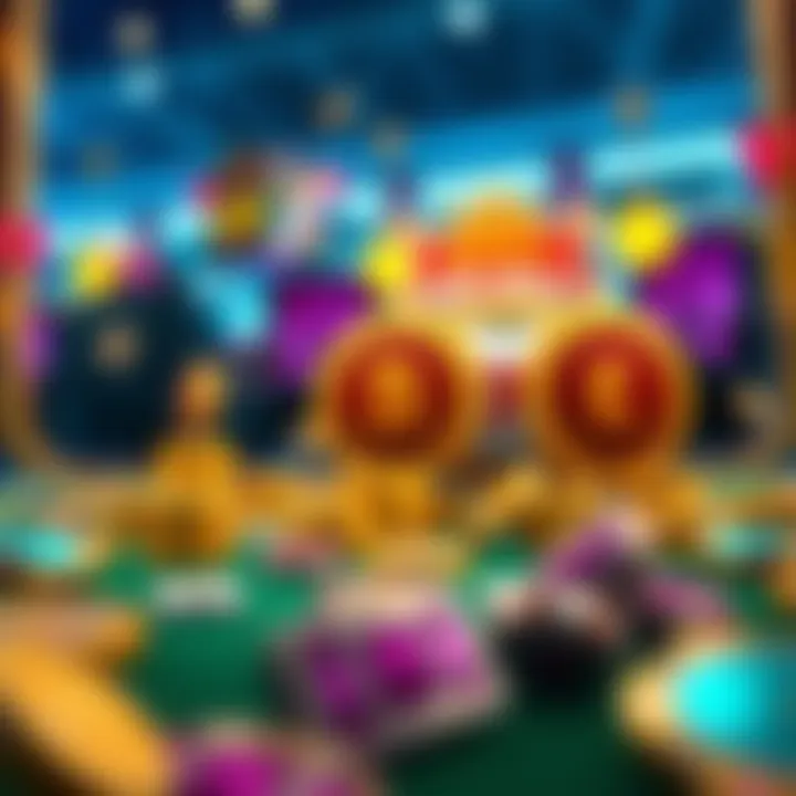 Illustration showcasing different bonus types available at King Billy Casino with coins and bonus icons