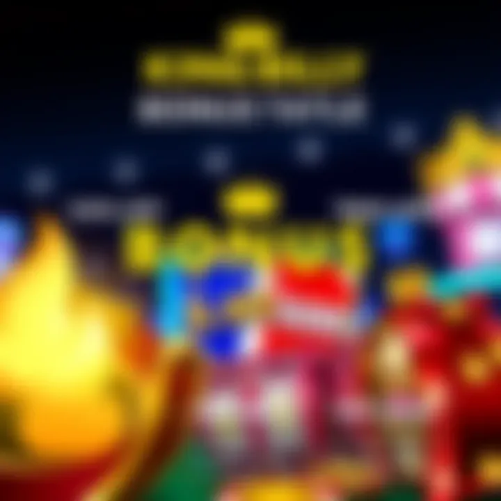 Visual representation of various casino bonuses including free spins and deposit matches