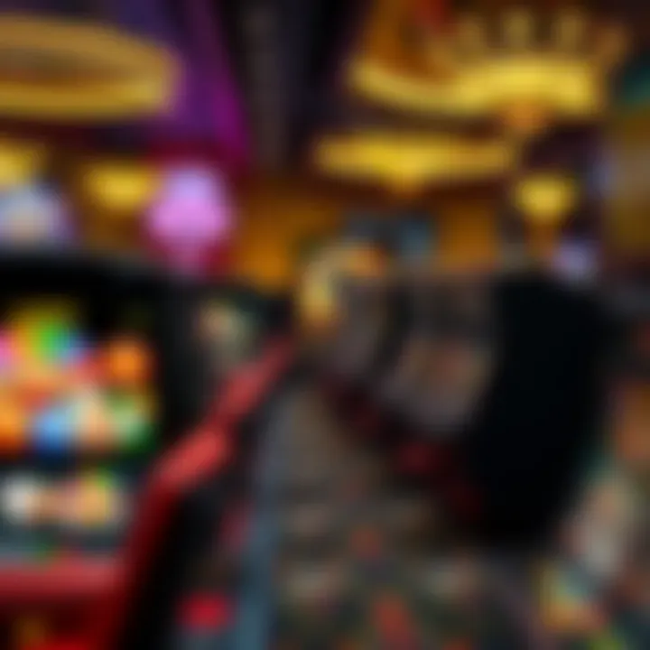 Variety of casino games including slots and table games on a digital platform