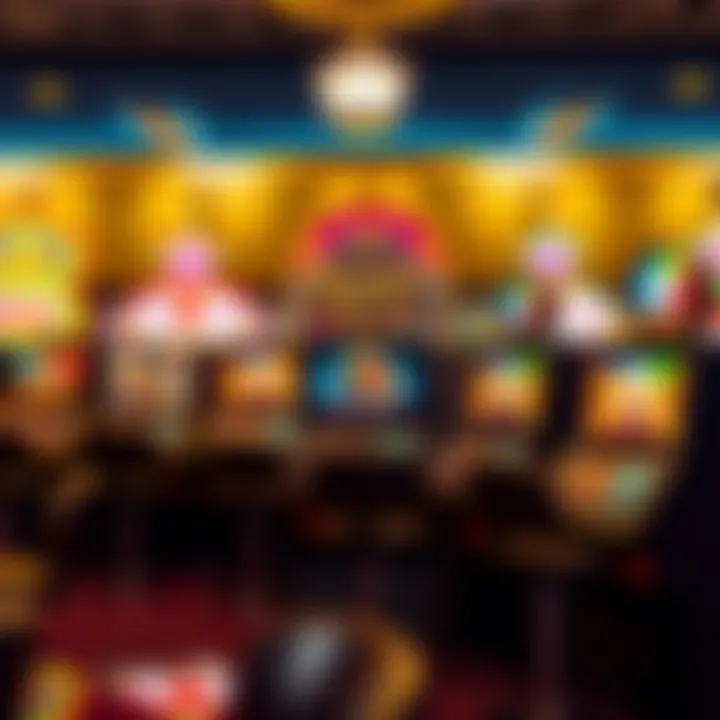 Colorful online casino game interface showcasing diverse slot machines