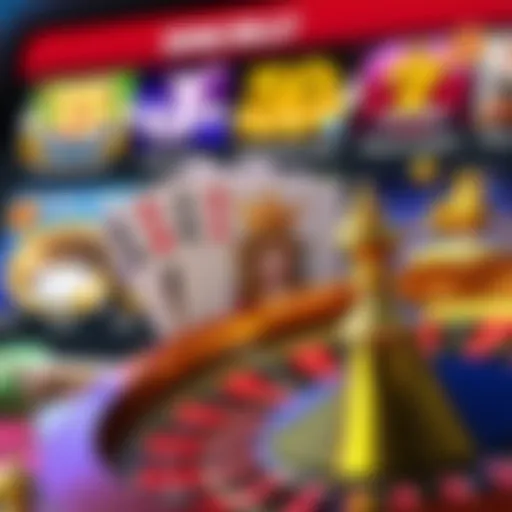 Colorful casino game icons including cards and roulette wheel representing King Billy Casino games