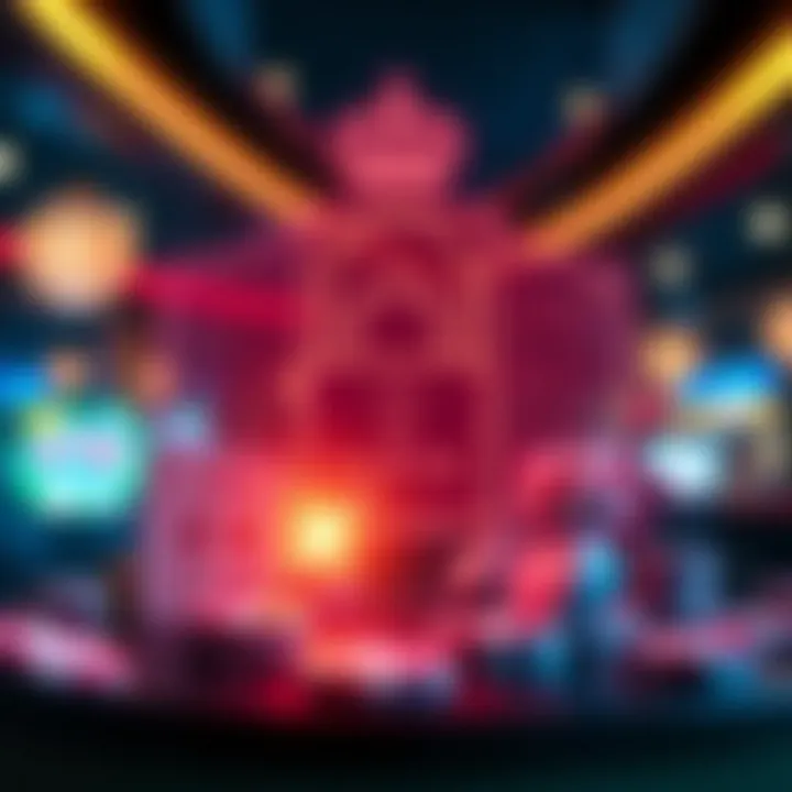 Secure online casino concept with digital lock and gaming icons representing player protection