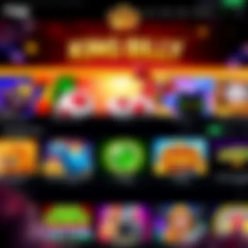 Colorful King Billy Casino Kasino homepage showcasing diverse slot and table games