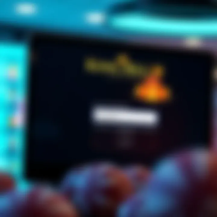 Digital interface displaying King Billy Casino login page with bonus code entry field