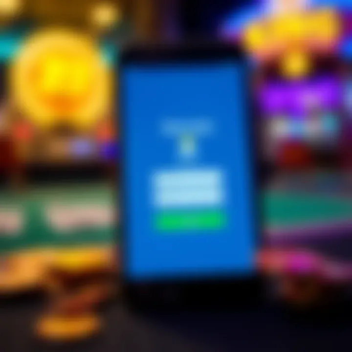 Mobile phone displaying King Billy Casino's secure login page