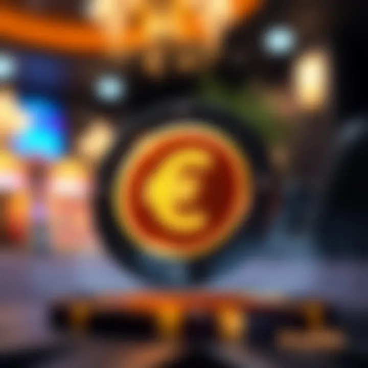 King Billy Casino Free Credit Bonus Overview Illustration showing a glowing casino chip with euro symbol representing free credit offer