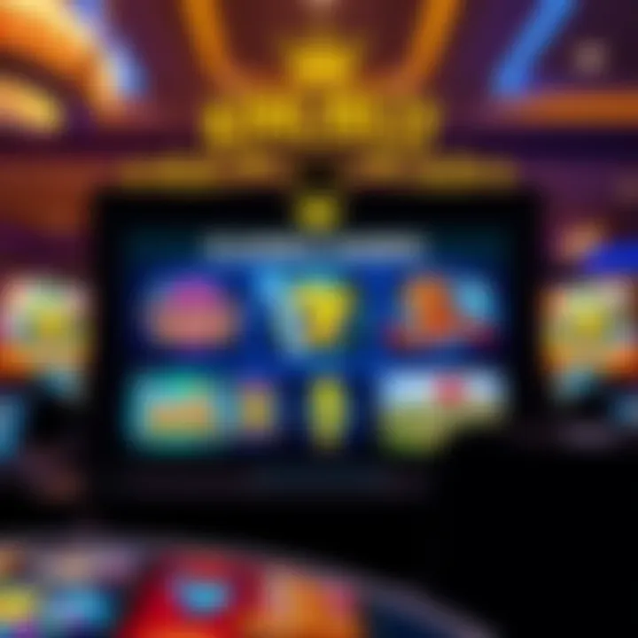 Virtual casino interface highlighting eligible games for no deposit bonus