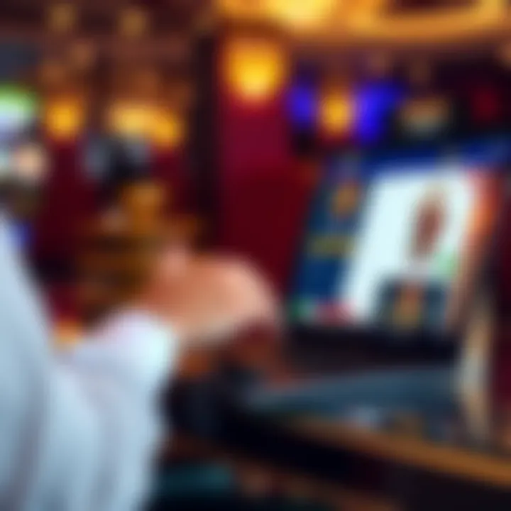 User interacting with King Billy Casino website on a laptop for account management and support