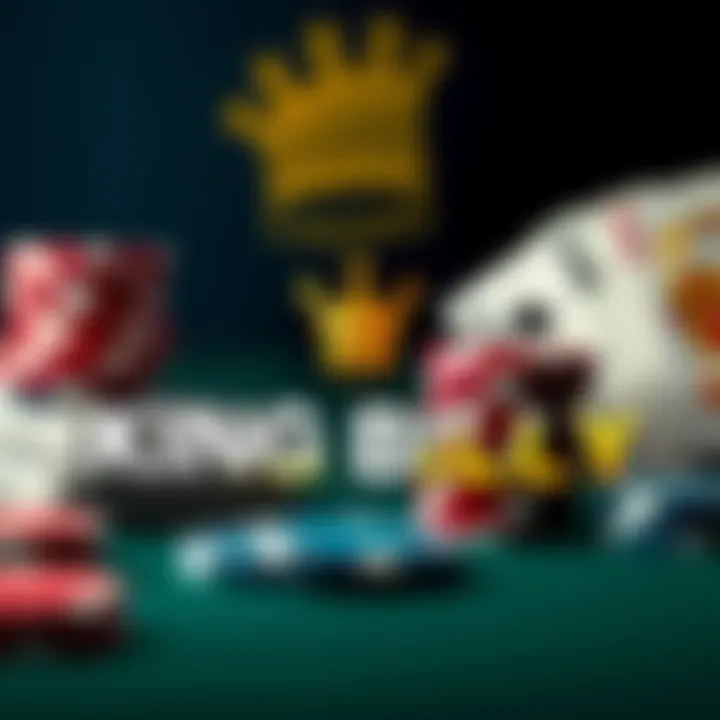 King Billy Casino logo with playing cards and poker chips on a dark background
