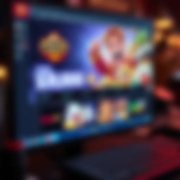 Computer screen showing online casino bonuses and promo codes
