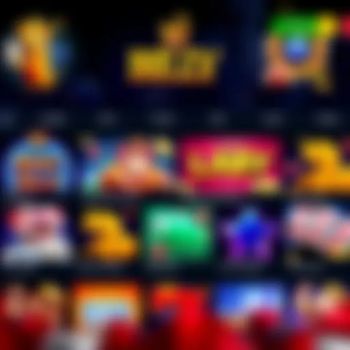 Vibrant online casino interface showcasing diverse slot games and vibrant colors