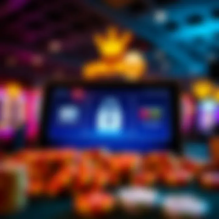 Secure online payment icons and bonus symbols representing safe deposits and attractive rewards at an Australian casino