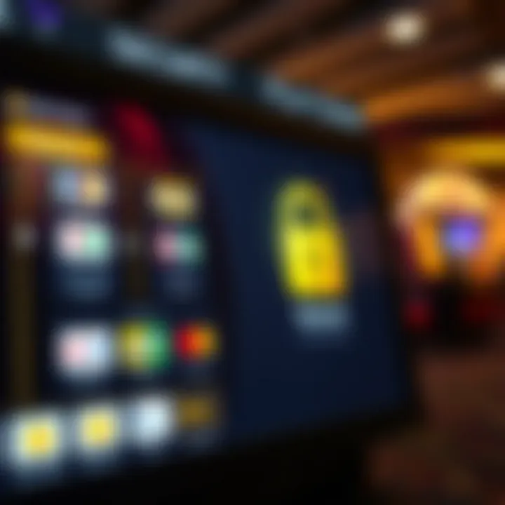 Secure online casino interface showing a lock symbol and various payment method icons