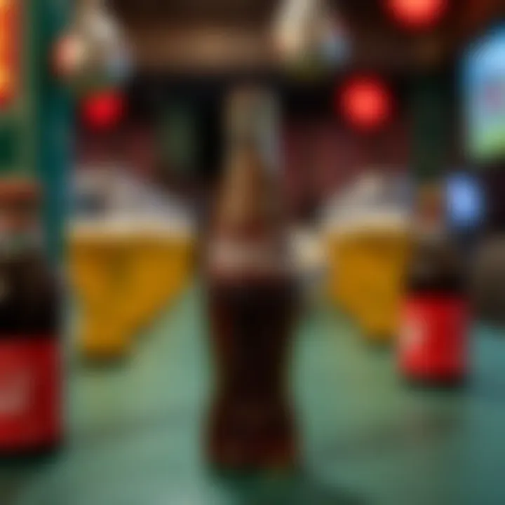 Vintage Coca-Cola bottle with Aboriginal art design