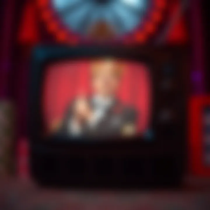 Vintage television set displaying a controversial comedy sketch from King Billy Cokebottle