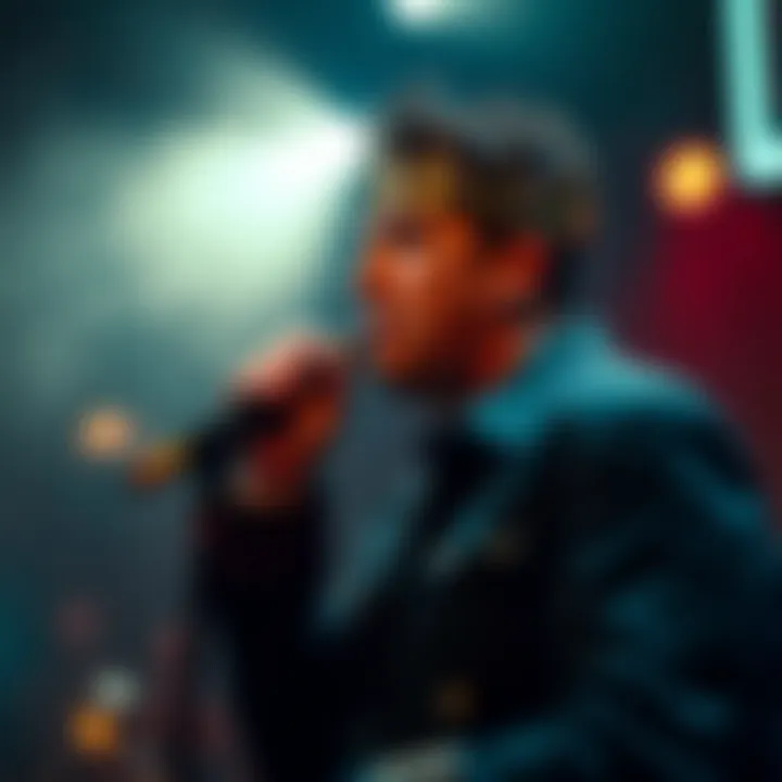 Vintage performance scene showing King Billy Cokebottle on stage before controversy