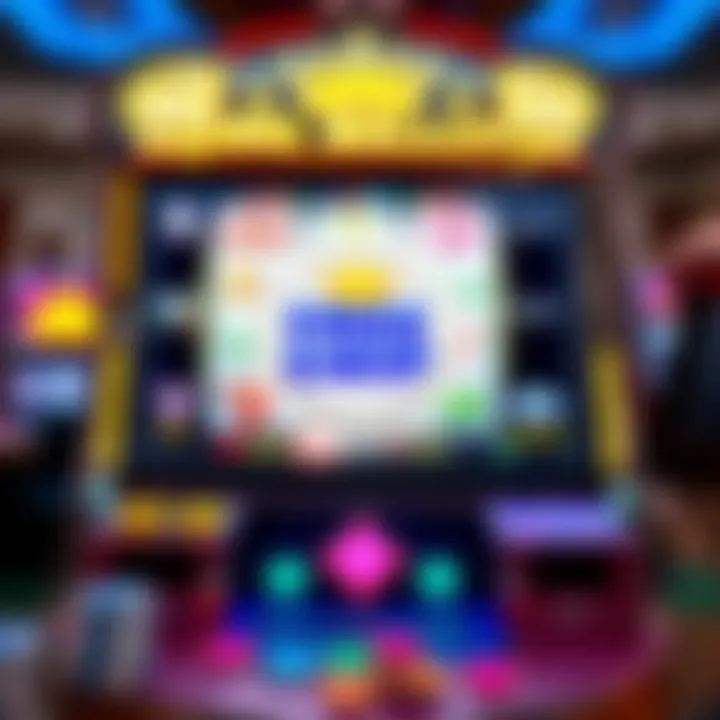 Illustration showing a virtual casino slot machine with glowing chips representing a free chip bonus offer