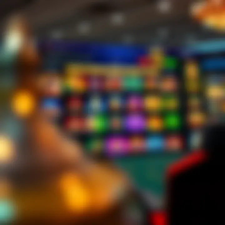 Online casino dashboard showing a variety of pokies and table games available for players