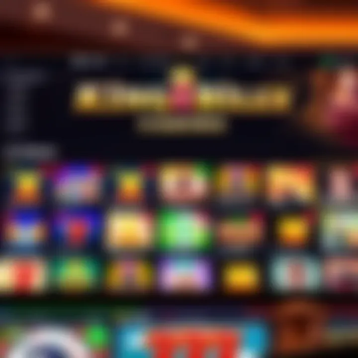 User interface showcasing King Billy Online Casino game selection and betting options