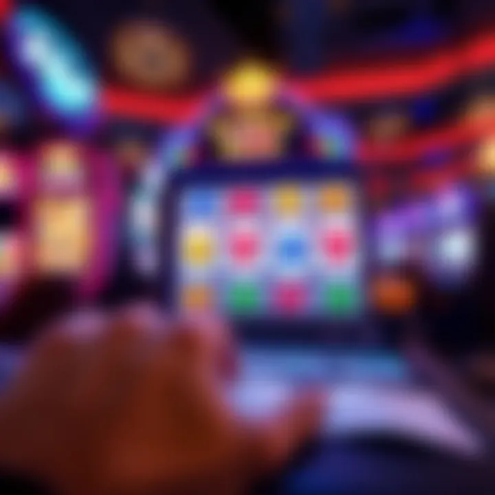 Online Gaming Experience Enhanced by King Billy Bonus Visual representation of online gaming with a digital slot machine and currency symbols