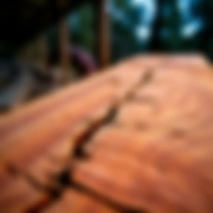 Close-up view of King Billy Pine timber showcasing its distinctive grain and warm color tones