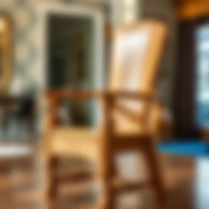 Elegant wooden chair crafted from King Billy Pine highlighting smooth finish and craftsmanship