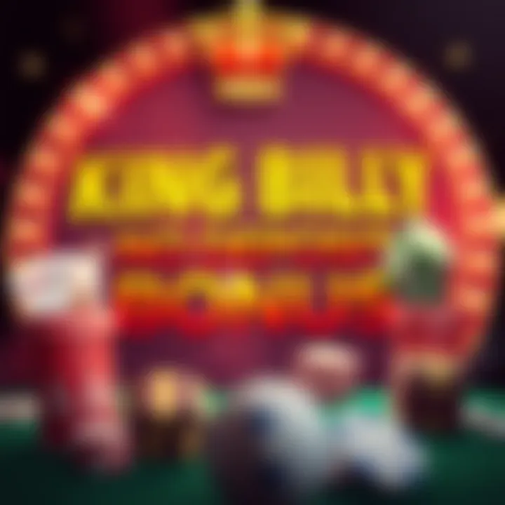 King Billy casino no deposit bonus promotional banner with casino elements