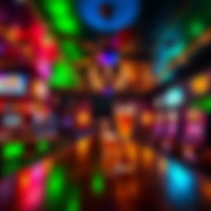 Themed Night Celebration at King Billy Rock Bar Interior of King Billy Rock Bar decorated for a themed party with colorful lights and festive atmosphere