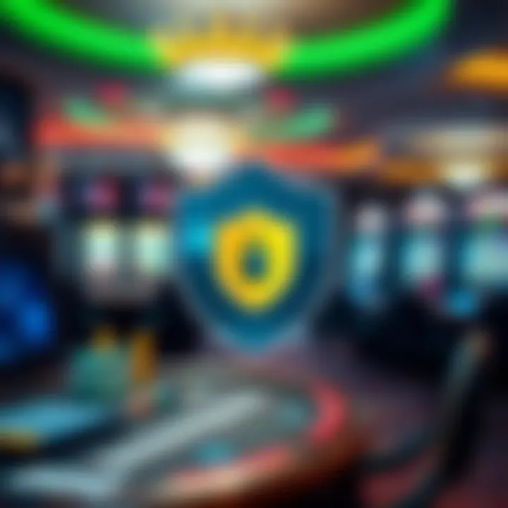 KingBilly Casino's Commitment to Player Security Secure gaming environment with digital shield icon symbolizing safety and trust