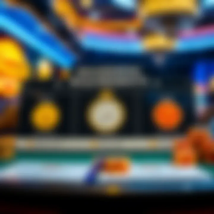 Visual representation of wagering requirements and bonus terms with icons symbolizing coins, clocks, and rules