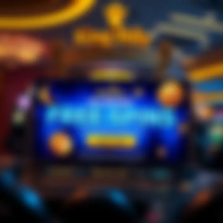 King Billy Casino interface showcasing free spins promotional banner
