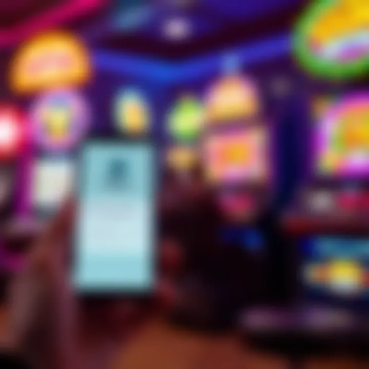 Illustration of a smartphone displaying a PayID payment confirmation next to colorful online slot machines